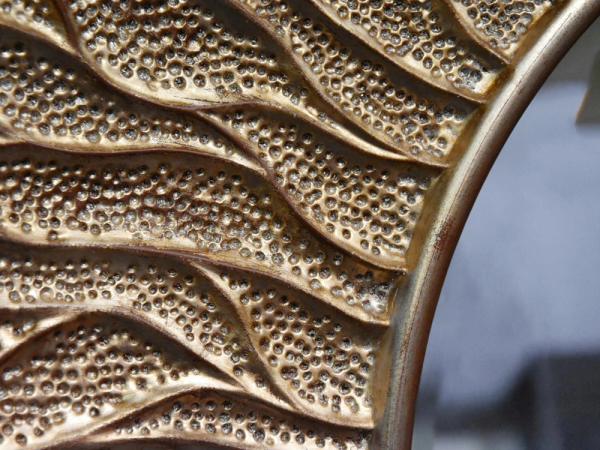 Veidrodis ovalus apvalus auksas 90x150cm