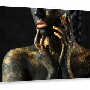 Auksas juodas moteris paveikslas 120x80