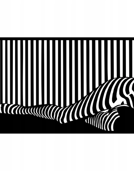 Ažūrinis paveikslas Mergina Zebras 70x120